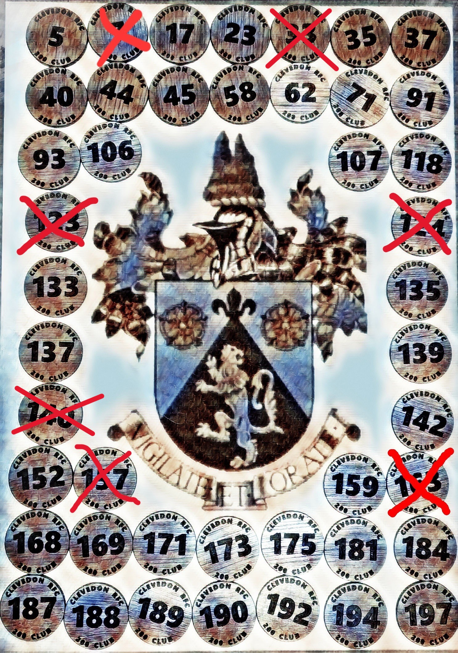 Available 200 Club numbers