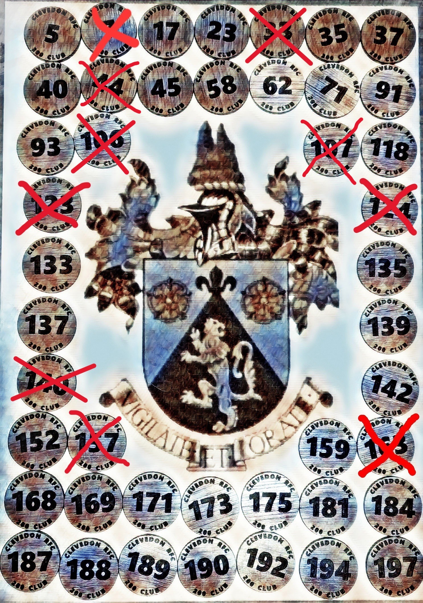 Available 200 Club numbers