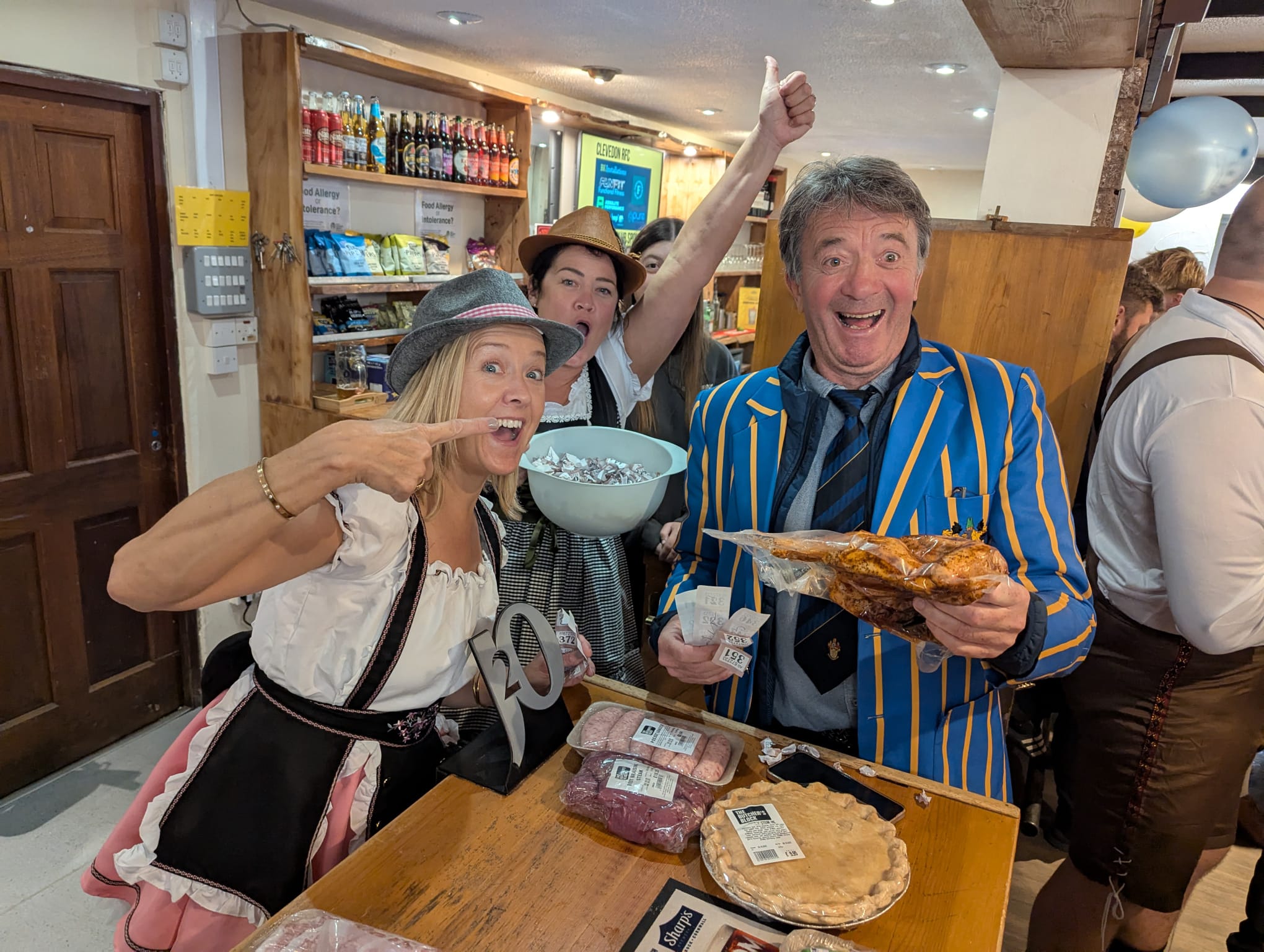 Oktoberfest raffle prize won by Cruncher